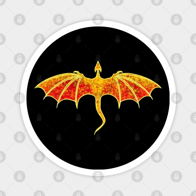 golden dragon Magnet by Kuchinska design